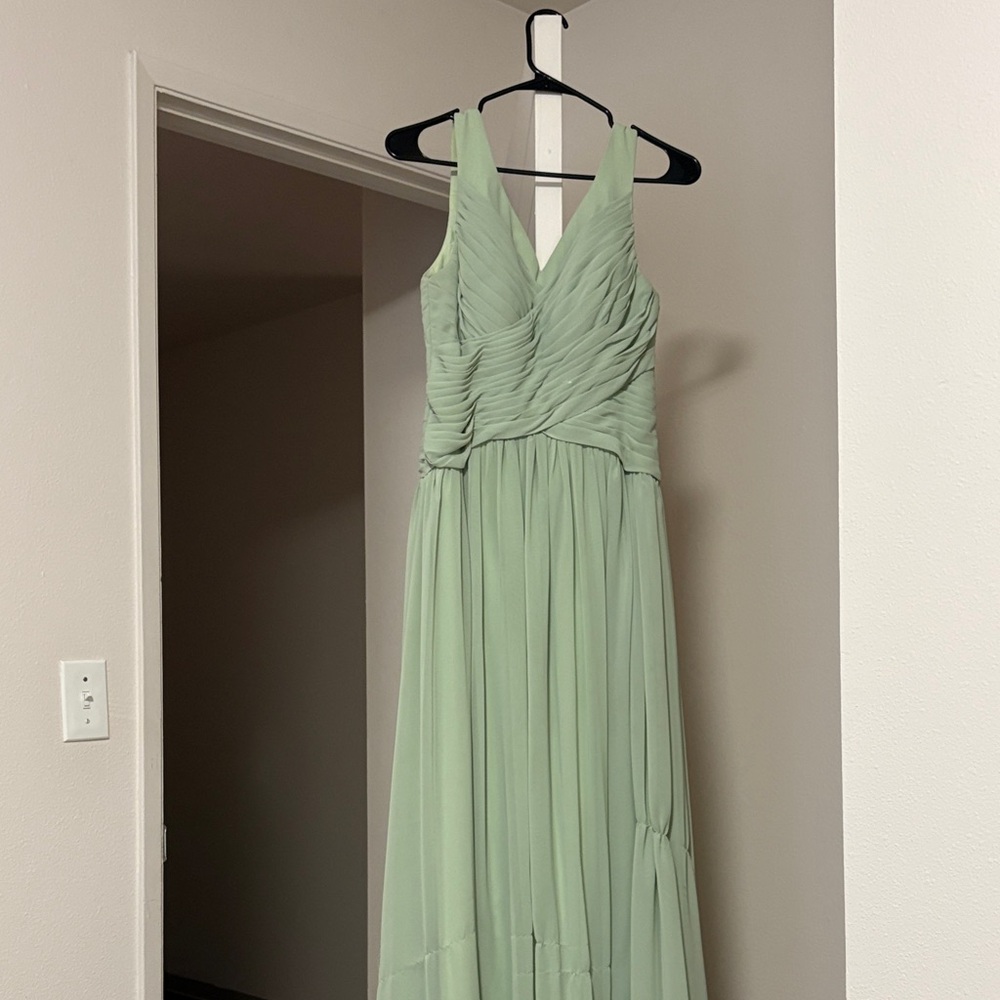 Azazie Sage Green Maxi Dress